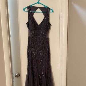 Grey prom dress